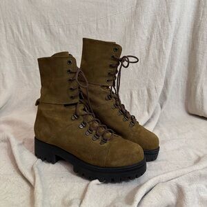 RARE Intentionally Blank Lace-Up Women's Boots